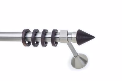 Anartisi Κουρτινόξυλο Φ25 Inox MABA WOOD Wenge